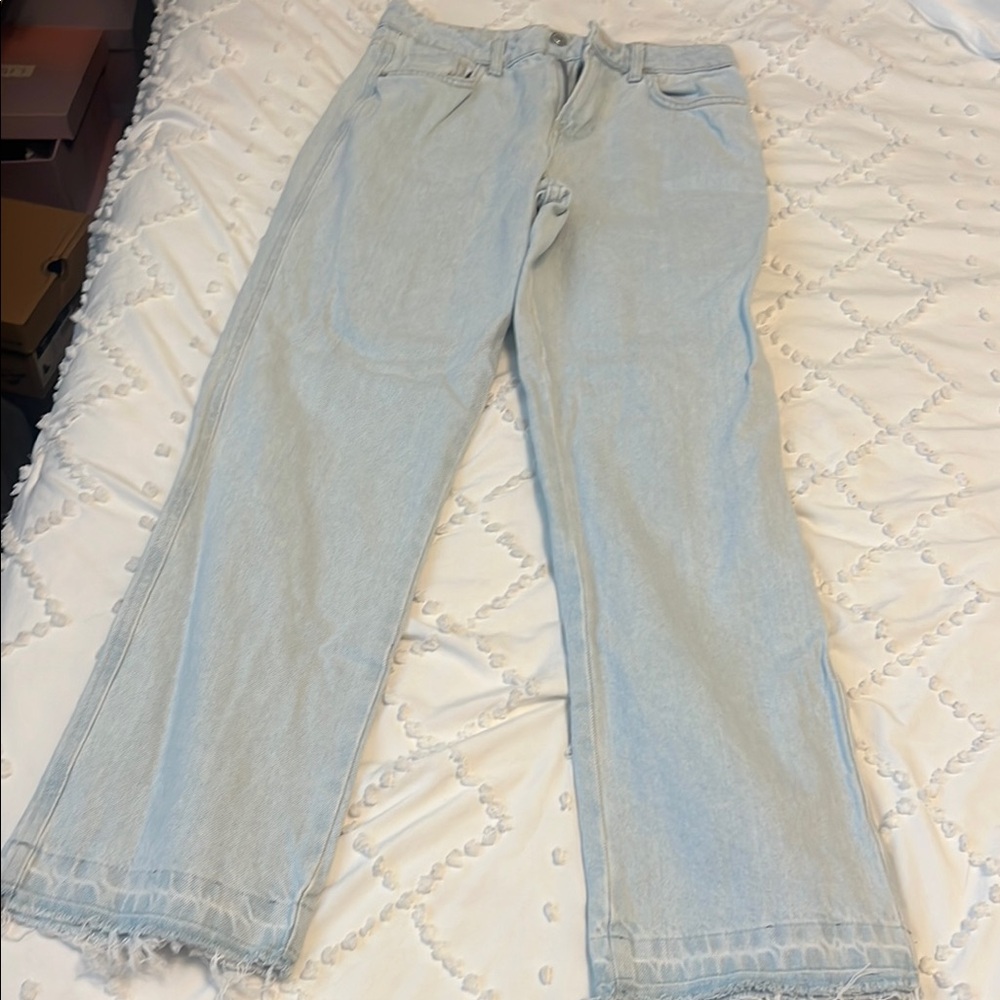 Zara Blue Straight Leg Jeans with Soft Denim